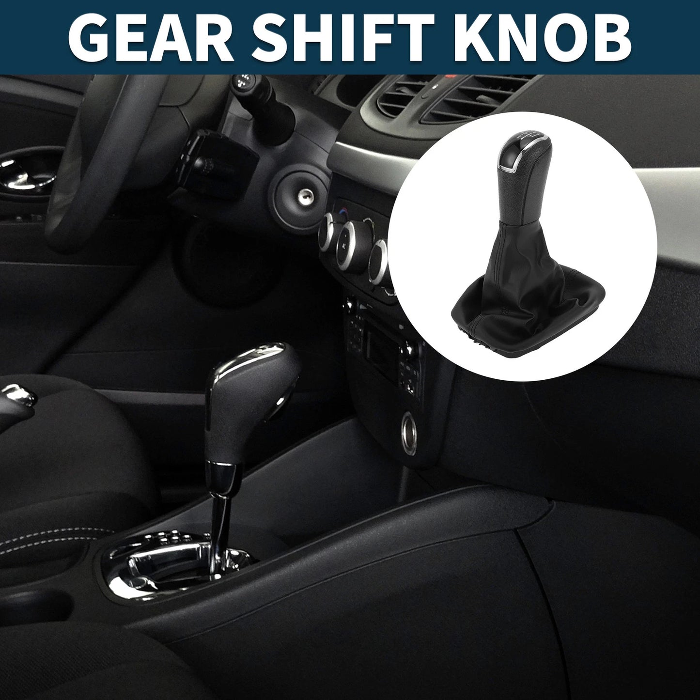 5 Speed Gear Shift Knob with Cover for Skoda Fabia I (1999–2008)