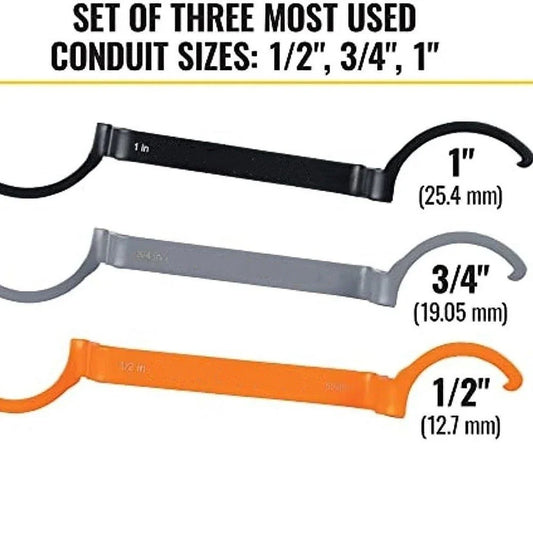 3 x Lock Nut Wrench for Automotive Repair and Electrical Conduit