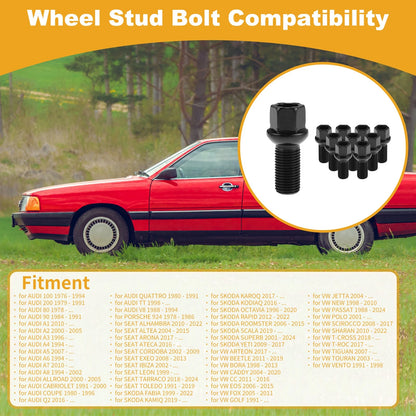 10 pcs M14x1.5 Wheel Lug Stud for Audi 100 (1976–1994) No. 610318