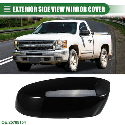 Left Rearview Mirror Cap for Chevrolet Silverado 1500 (No. 25788154, Gloss Black)