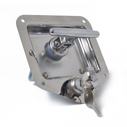 Stainless Steel Trailer Door Latch T-Handle Lock for RV, Truck, Camper