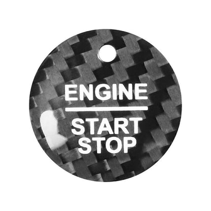 Carbon Fiber Keyless Engine Push Start Button Sticker for Ford F-150 Raptor (2017–2020)