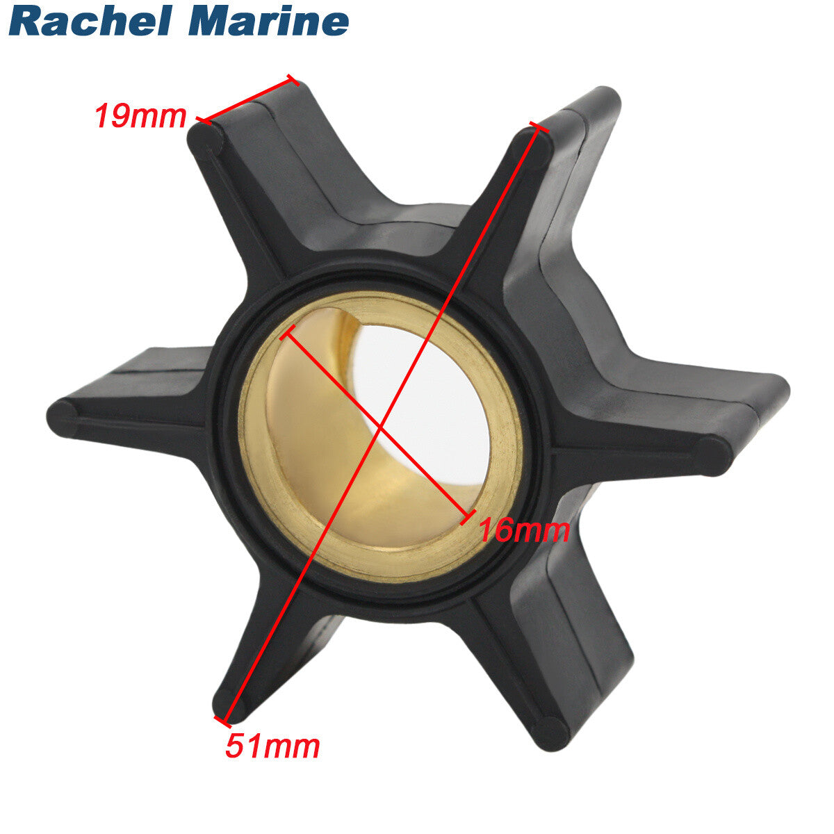 Water Pump Impeller for Johnson Evinrude OMC 2-Stroke (20-35HP)