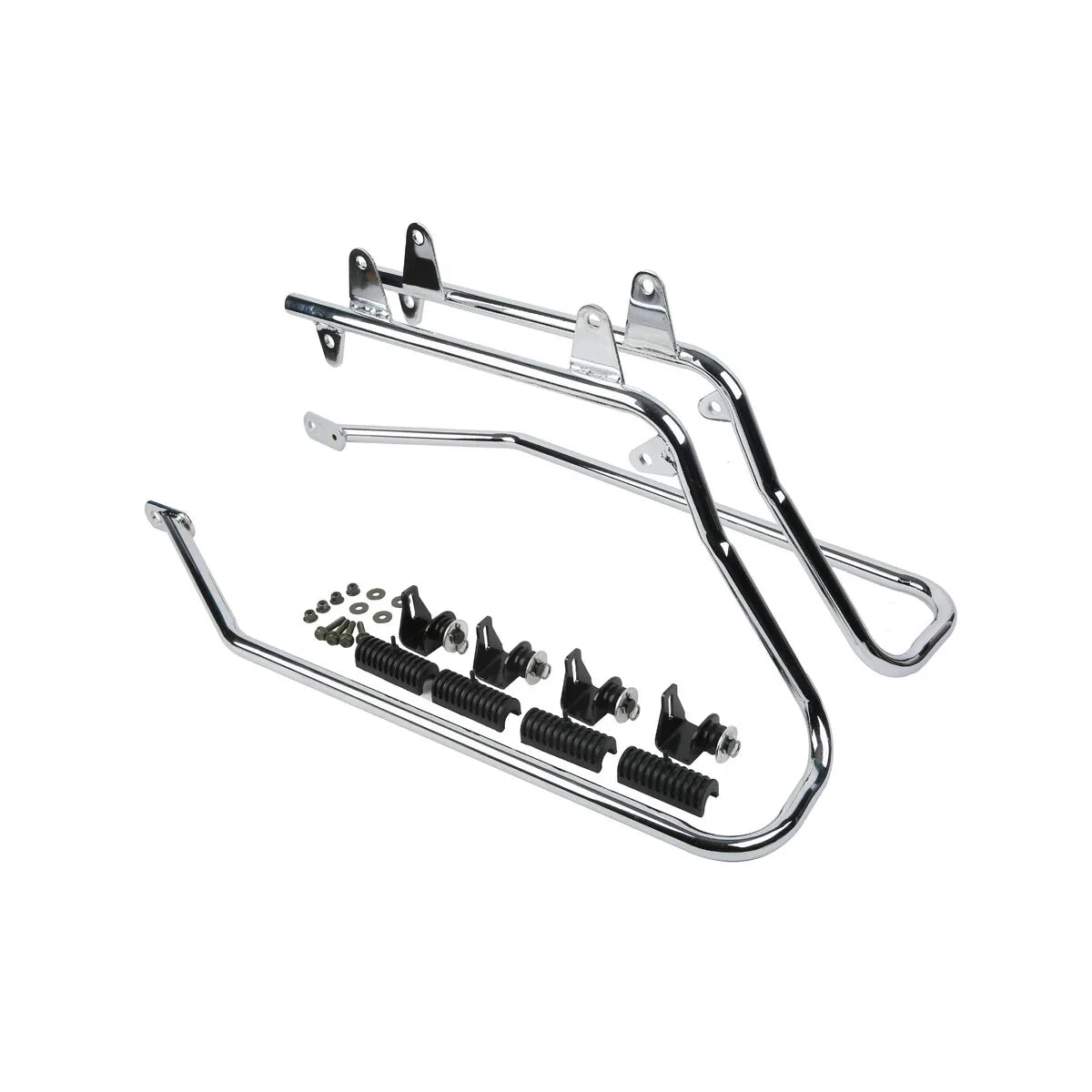 Saddlebags & Chrome Conversion Brackets for Harley Softail