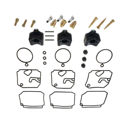 3-Pack Carburetor Rebuild Kit for Yamaha Outboard 2-Stroke (1989–2009)