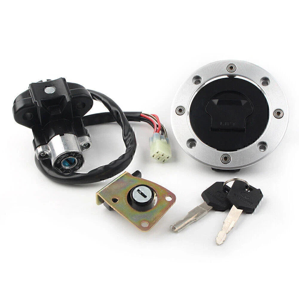 Ignition Switch Gas Cap Cover Seat Lock Key Set for Suzuki GSXR600 GSXR750 (97-00)