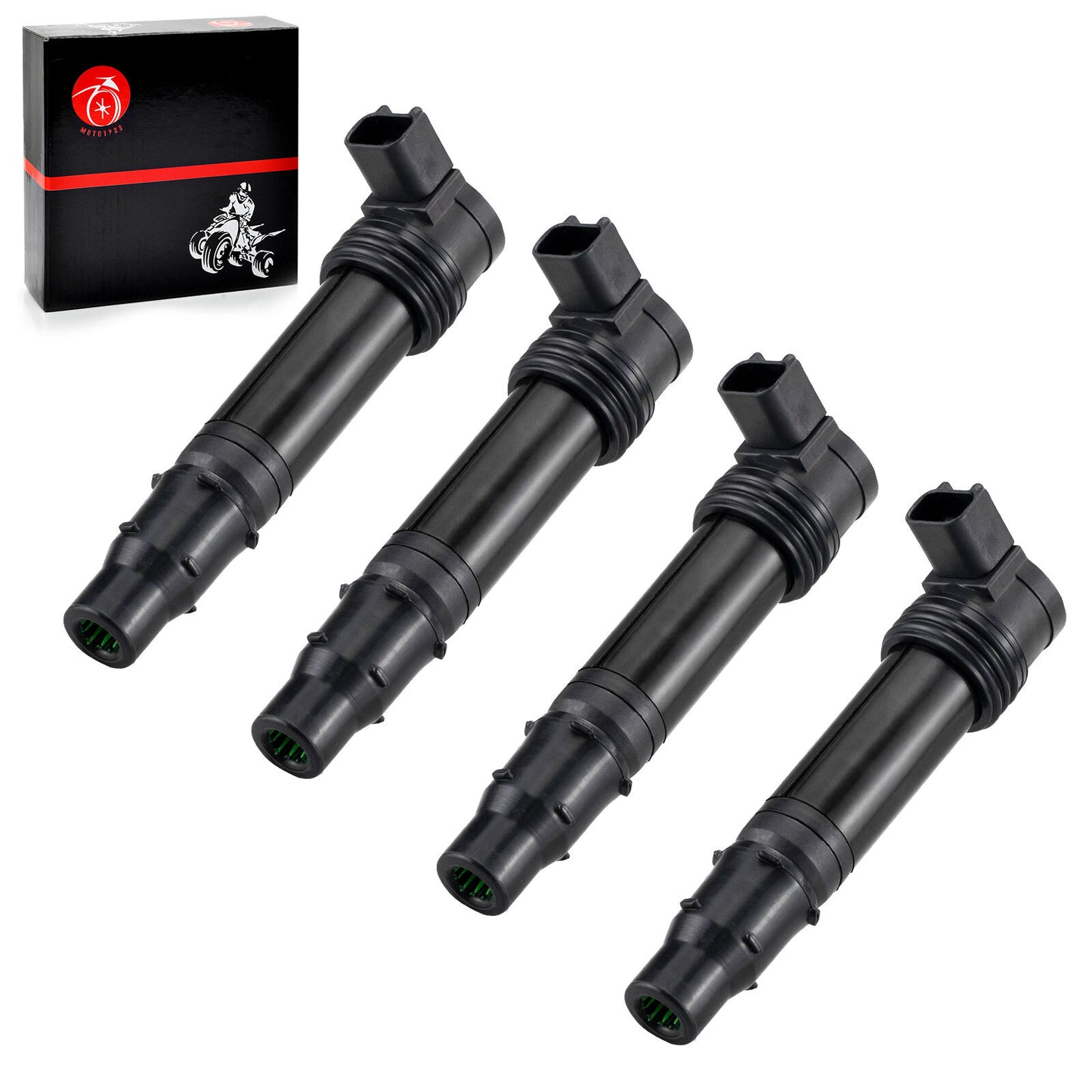 Set of 4 Ignition Coils for Kawasaki Ninja ZX600 ZX-6R (2003–2018)