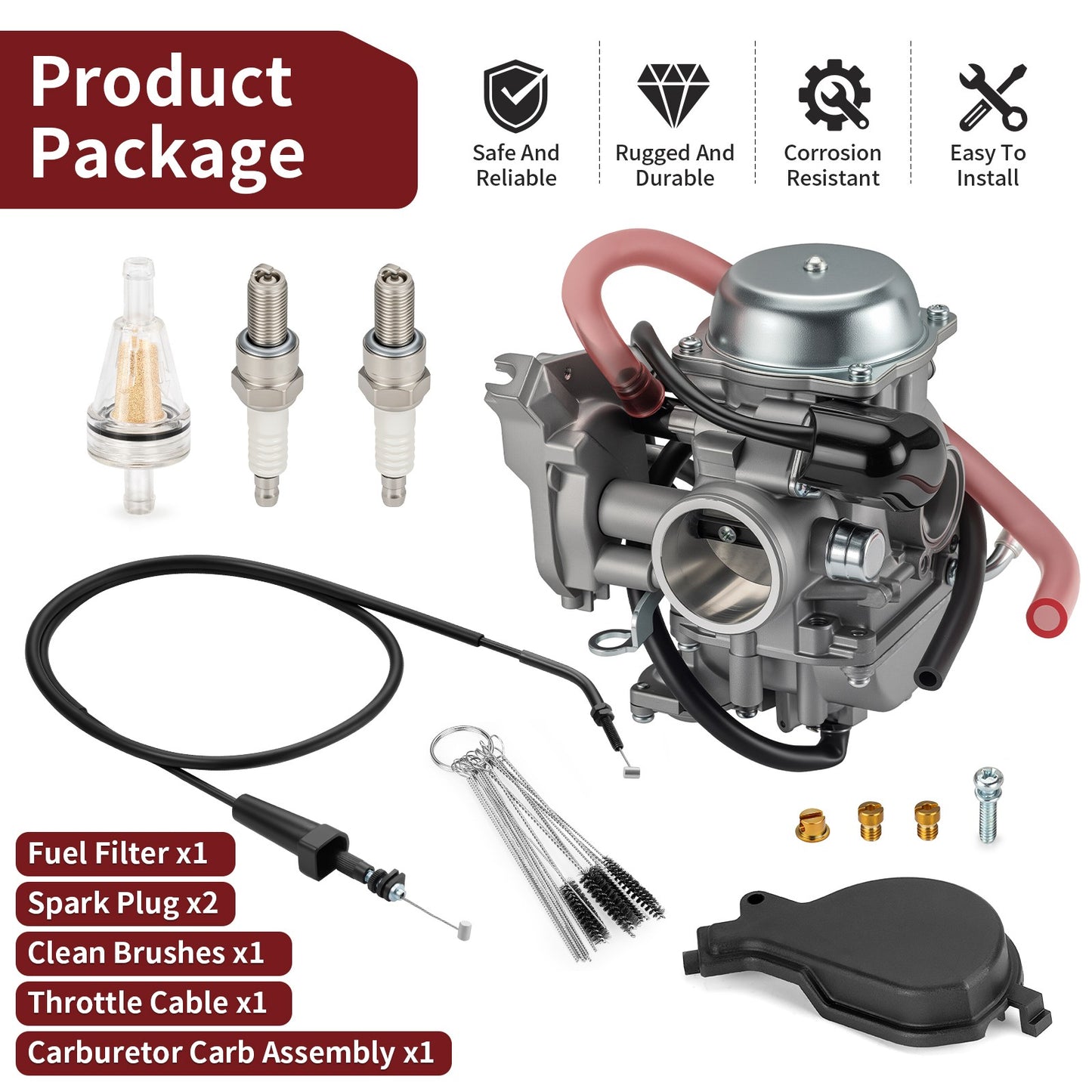 Carburetor with Throttle Cable for Arctic Cat 400 4x4 (2005–2007)
