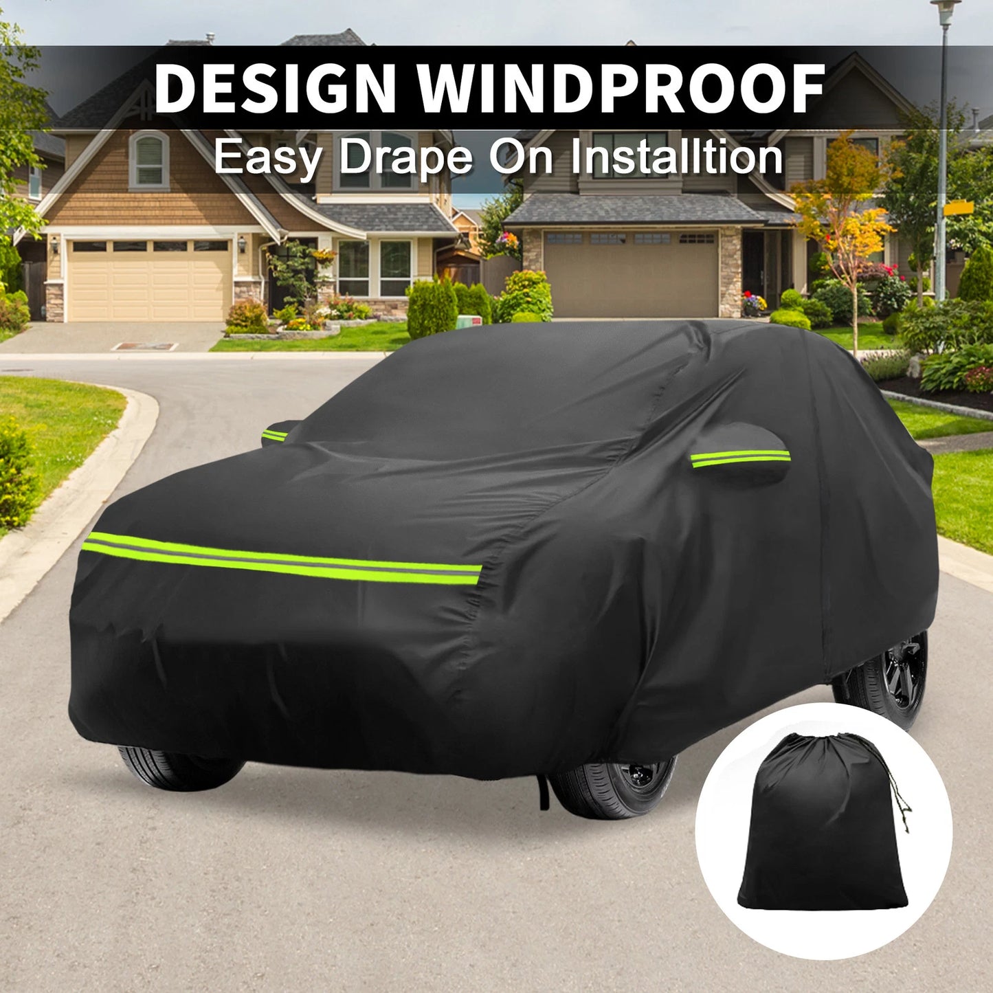 Waterproof Car Cover 226D-PU for Mercedes-Benz GLA (2013–2023) with Zipper