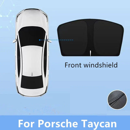 Car Front Windshield Sunshade Mesh Net for Porsche Taycan