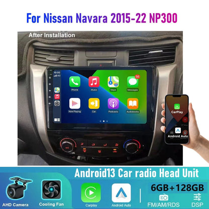 128GB Wireless CarPlay Android Auto Head Unit for Nissan Navara NP300 (2015-2023)
