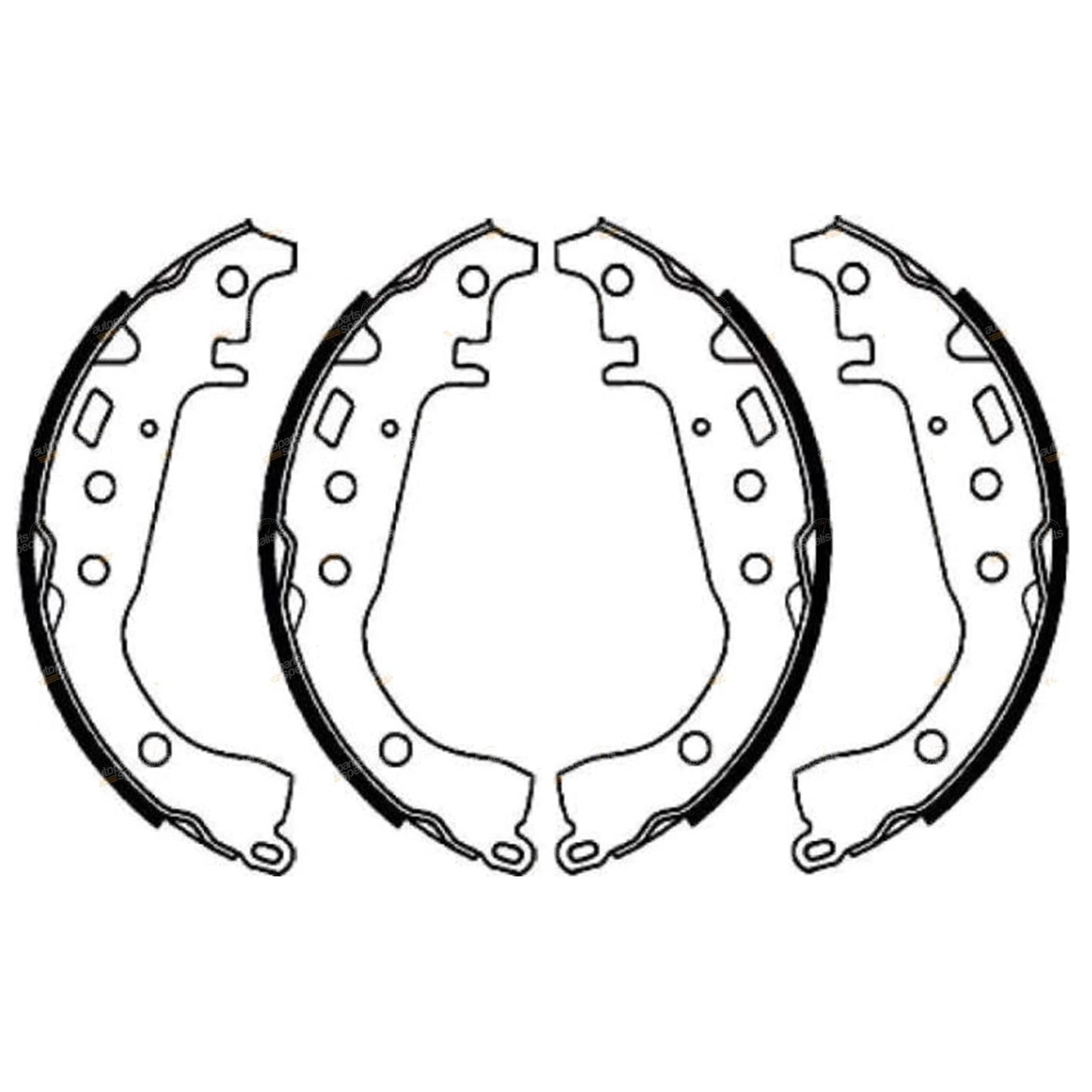 Set of Rear Brake Shoes for Toyota Yaris (2005–2010)
