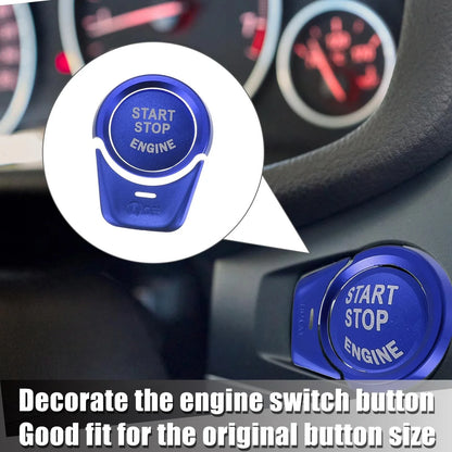 Start Stop Button Cover Kit for BMW 2/3/3GT/4/5/6/7/X1-X4/M2-M5 Blue