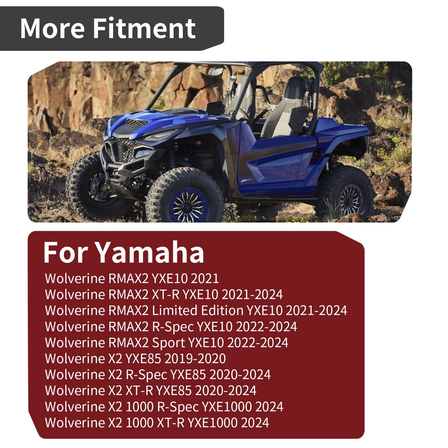 Heavy Duty Rear Brush Guard Kit for Yamaha Wolverine RMAX2 (2021–2023)