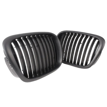 Black Upper Bumper Grill Mesh Grille for BMW E39 525 528 530 535 M5 (2000-2003)