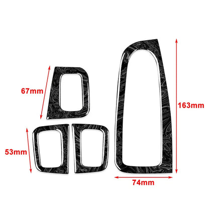 4 Pcs Window Switch Panel Trim for Benz C Class W205/S205 (2015-2021)