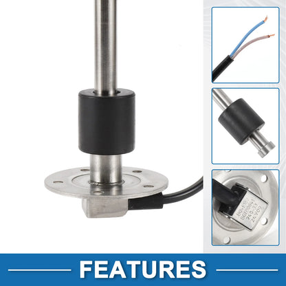 Fuel Sending Unit and Gauge Kit 240-33 Ohm for Boat Car Vehicle (130mm)