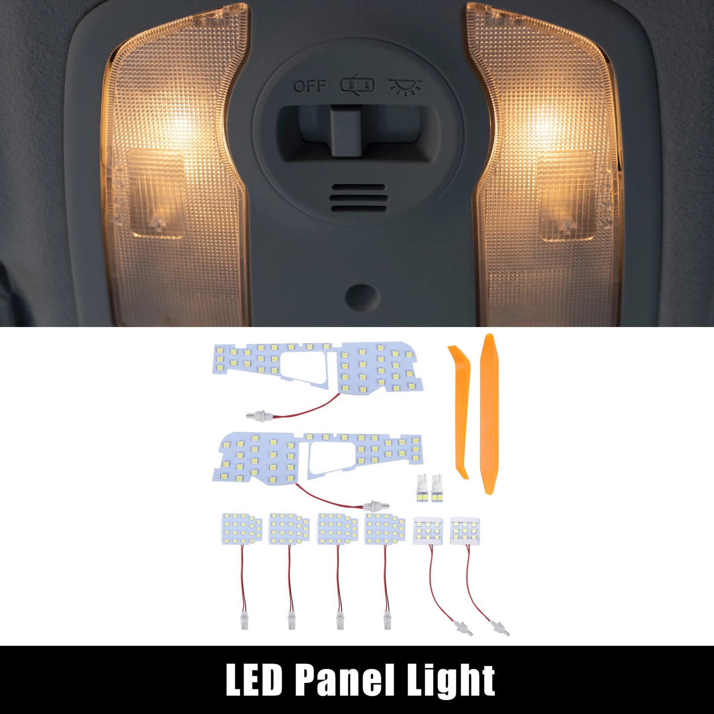 Set of 2 5050SMD 6000K Dome Lights for Toyota Alphard Vellfire (2008–2023)