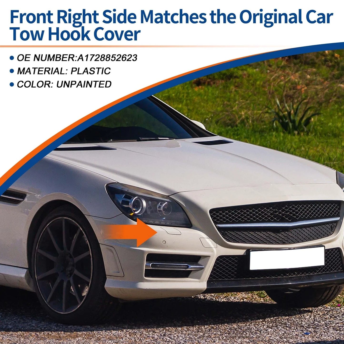 Front Bumper Tow Hook Cover for Mercedes-Benz SLK W172 (2004-2011)