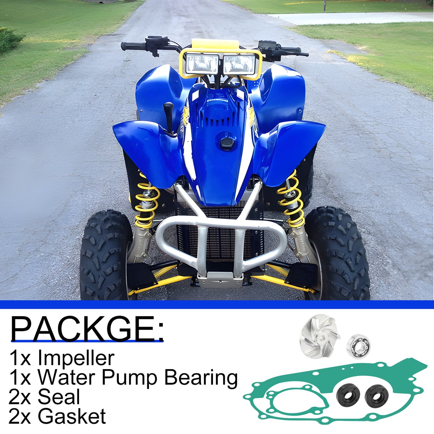 Water Pump Impeller Bearing Seal Gaskets Kit for Polaris Scrambler 400 (1995–2002)