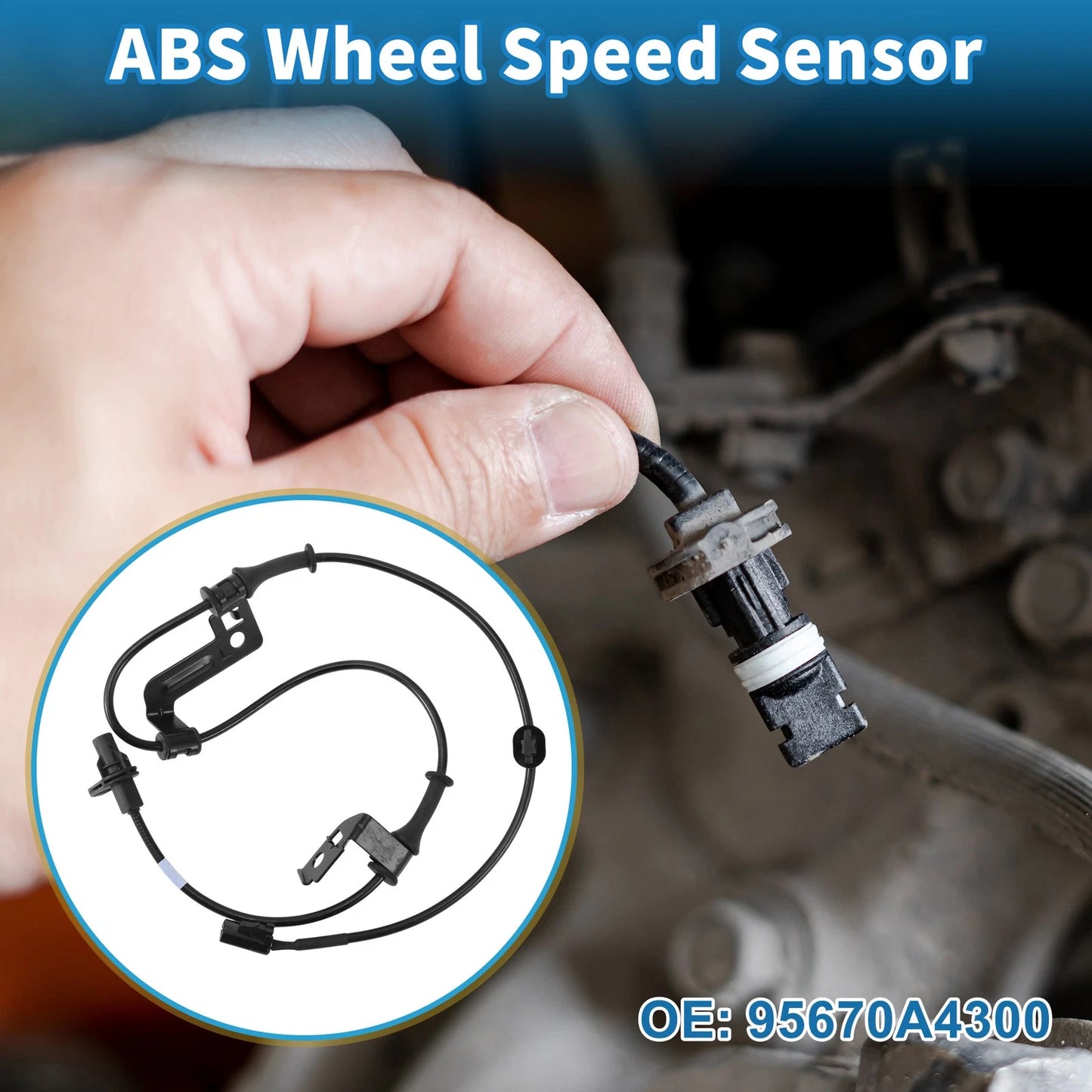 ABS Wheel Speed Sensor No. 95670A4300 for Kia Carens (2013–2015)