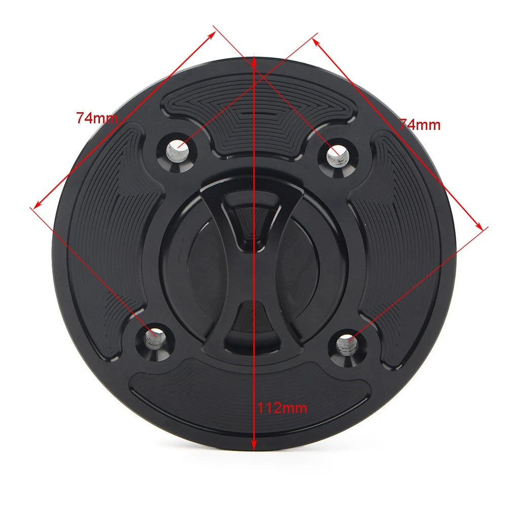 CNC Fuel Gas Tank Cap Cover for Kawasaki Ninja 400 650 Z900 Versys (2018–2023)