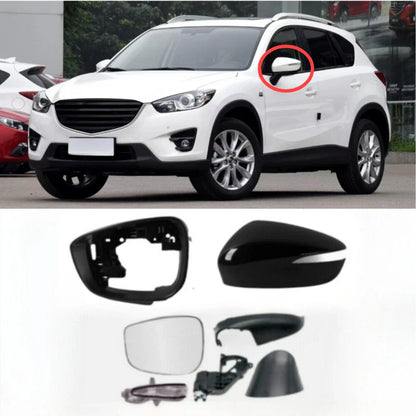 Side Mirror Cover Lamp Lens Mirror Frame Lower Base Cap for Mazda CX5 (2015-2016)