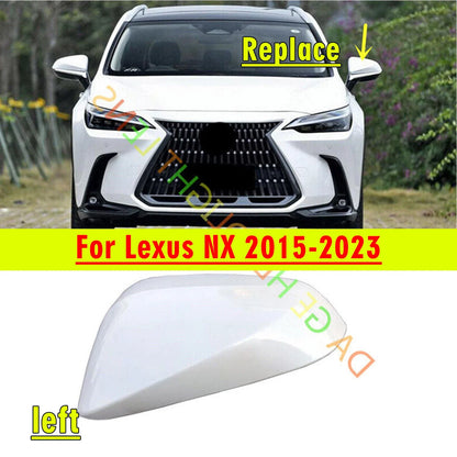 Gloss White Left Side Rearview Mirror Cover for Lexus NX (2015–2023)