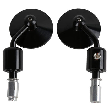 End Rearview Mirrors 3" Round 7/8" Handlebars for Harley