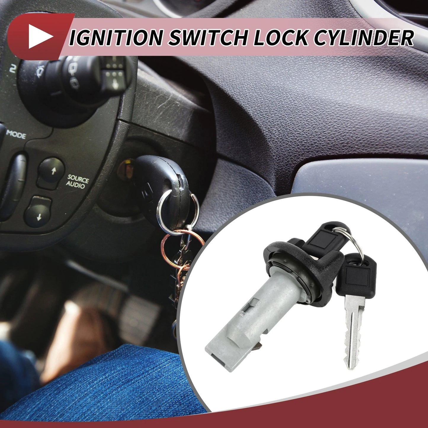 Ignition Lock Cylinder for Chevrolet Silverado GMC Yukon (1995–1997)