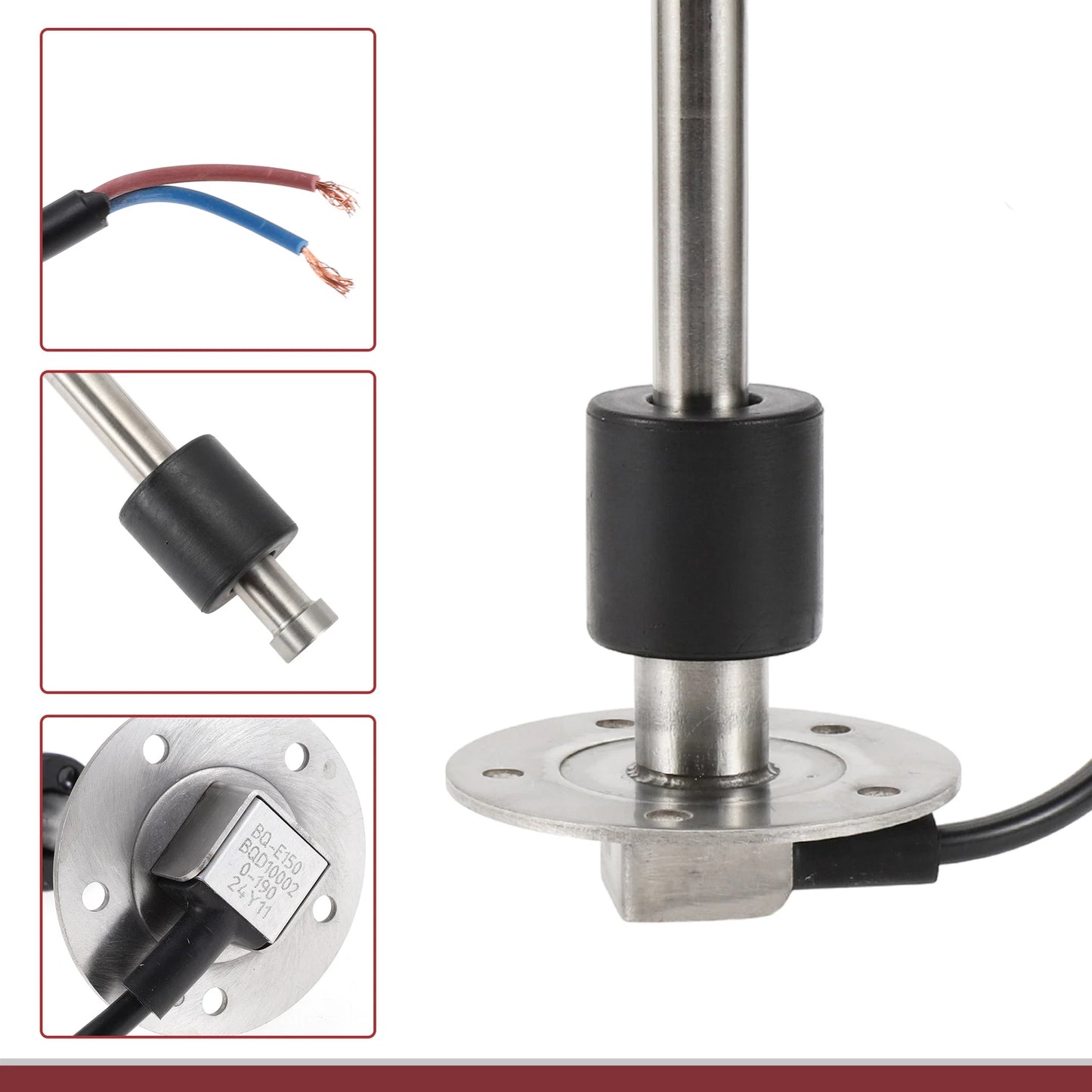 Fuel Sending Unit and Gauge Kit 0-190ohm 150mm for Boat Car Truck