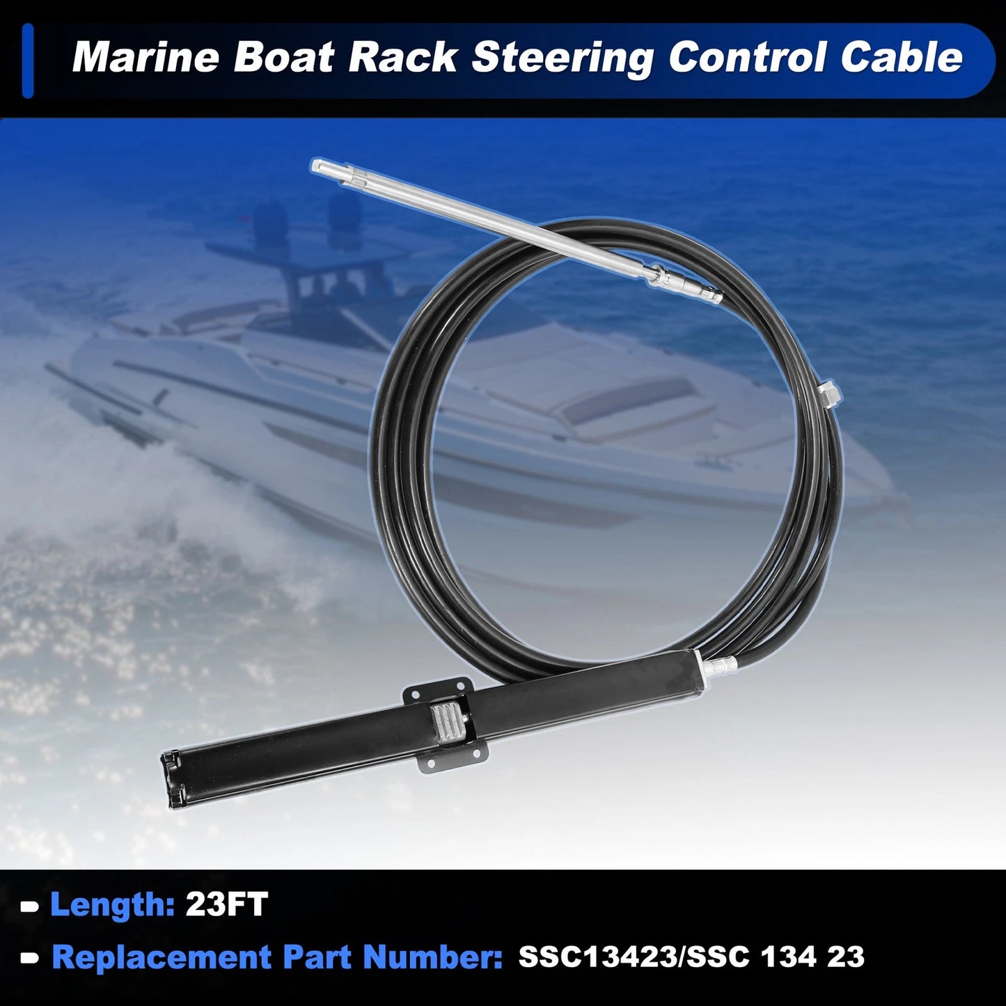 Steering Control Cable for Marine Boat (23 Ft, SSC13423/SSC 134)