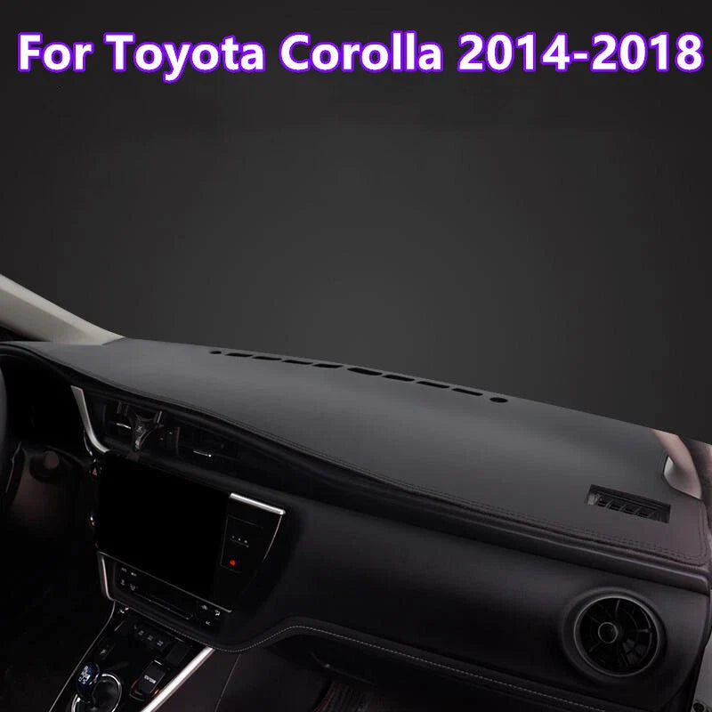 Leather Dashboard Dash Cover Protector Pad Mat for Toyota Corolla (2014–2018)