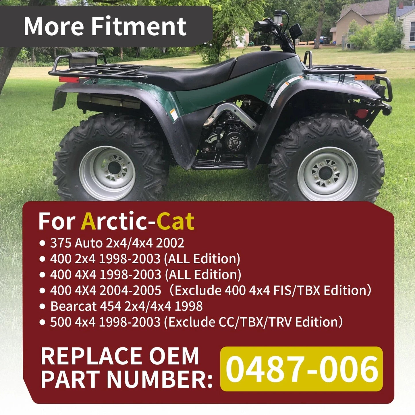 Rear Brake Cable for Arctic Cat Bearcat 454 (1998–1998)