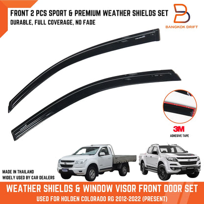 Front Window Visor Rain Guard for Holden Colorado (2012-2022)