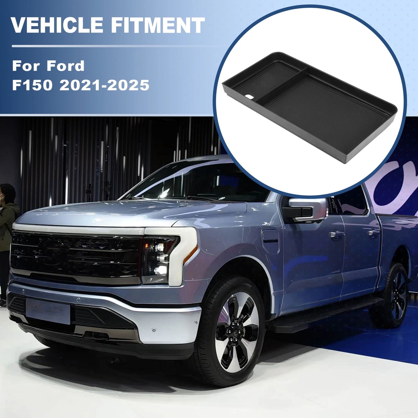 1PC Center Console Storage Tray Organizer for Ford F150 (2021–2025)
