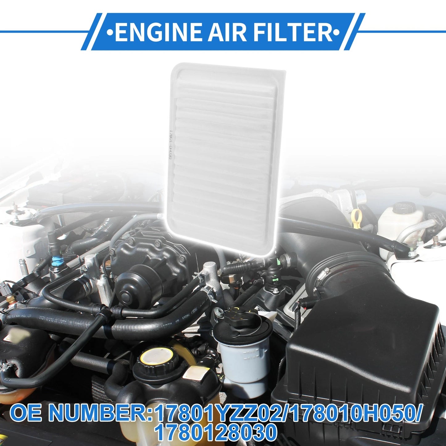 Car Engine Air Filter No. 17801YZZ02 for Toyota Camry 2.5L L4 (2010–2017)
