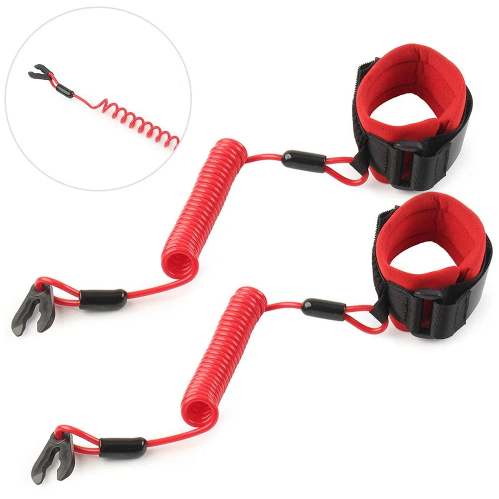 Yamaha Jet Ski Emergency Stop Switch Safety Lanyard Cord Red