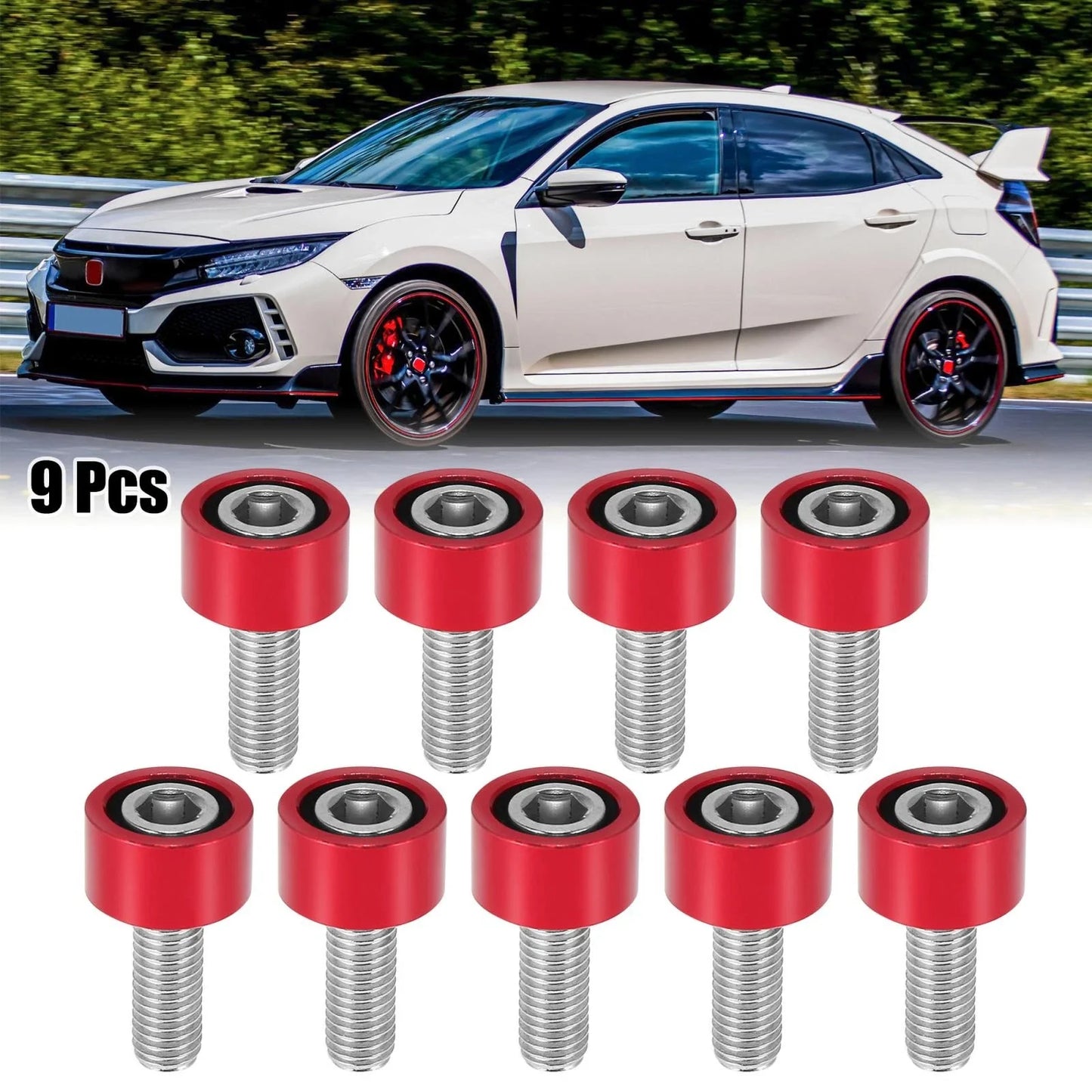 9 x M8x1.25 Exhaust Header Manifold Cup Washers for Honda Acura