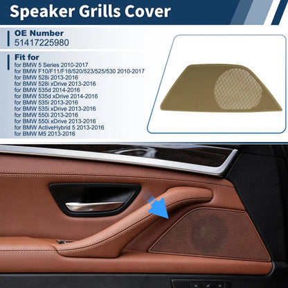 Speaker Grills Cover for BMW 5 Series (2010–2017) Right Door Plastic Beige