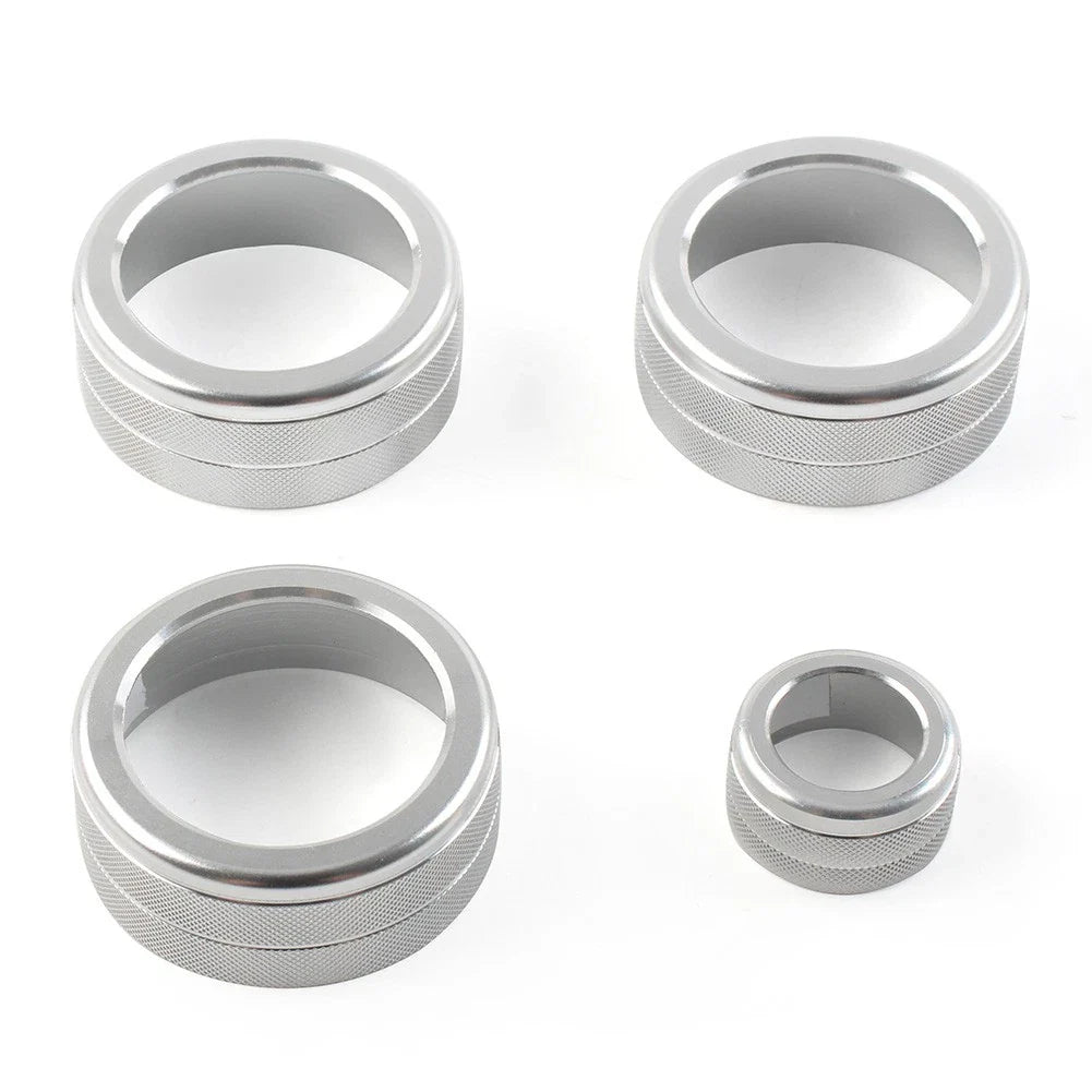 4 x AC Climate Control Knob Ring Covers for Honda Civic (2022 - Present) Silver