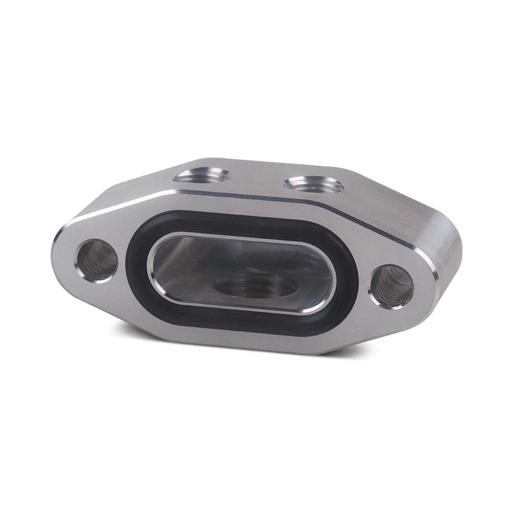 Aluminum Alloy Oil Feed Line Adapter Plate M16 x 1.5 for LS