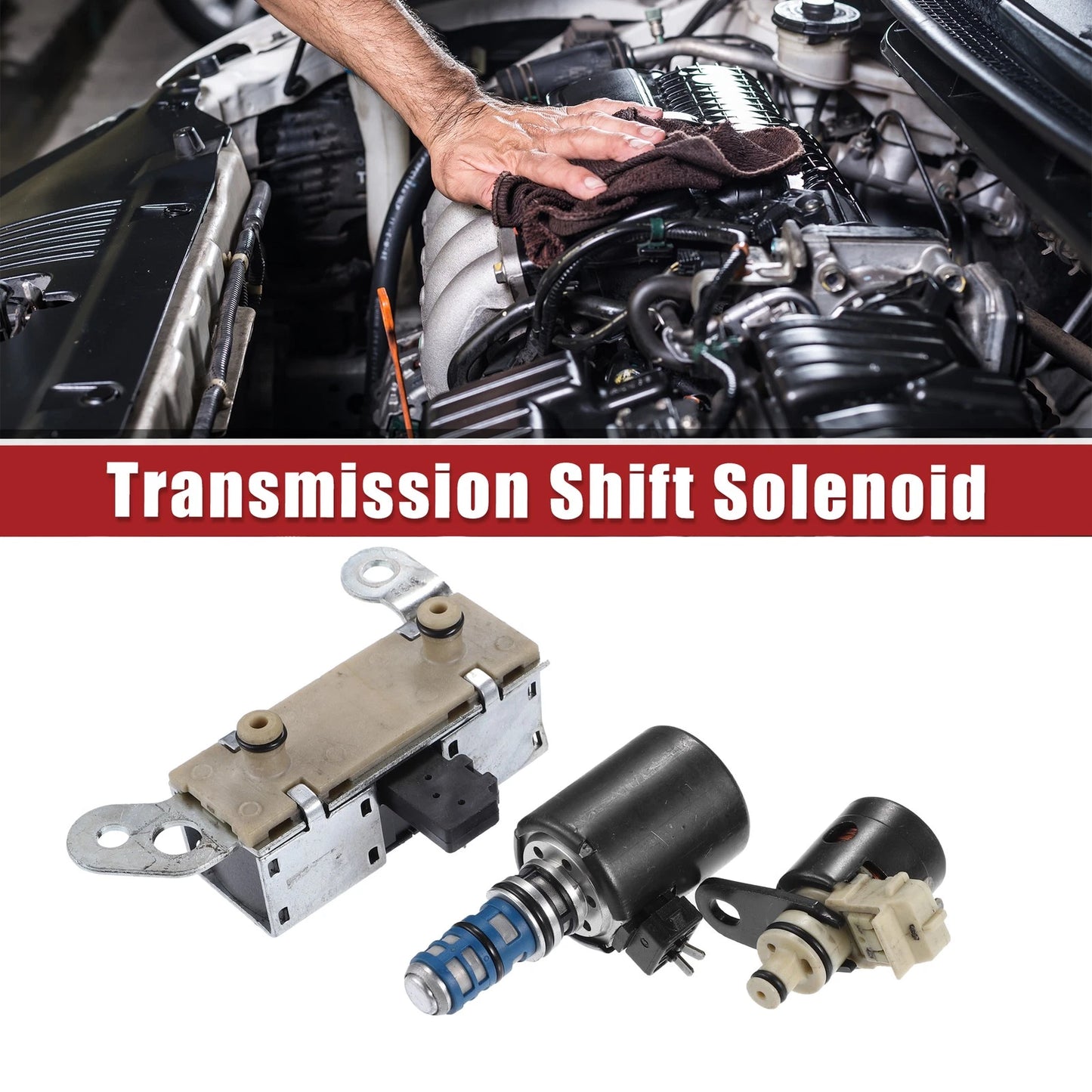 Set of 1 Transmission Shift Solenoid for Ford F150 (No.F8AZ7G484AB/F8AZ7G136AA)