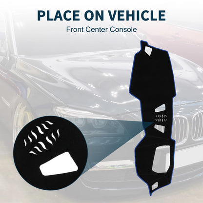 Dashboard Cover Mat for BMW 4 Series (2021) - Sun Protector Pad Black Blue