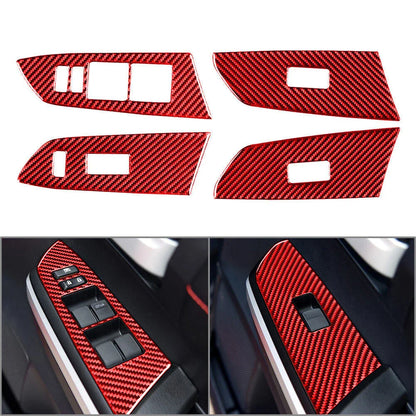 Red Interior Door Window Lift Switch Cover Trim for Toyota Tundra (2014-2021)