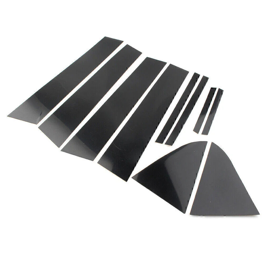 10 x Black PC Pillar Posts Door Trim Covers for Chevrolet Cruze (2011-2015)