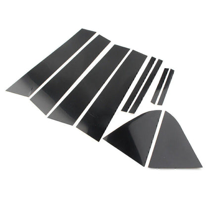 10 x Black PC Pillar Posts Door Trim Covers for Chevrolet Cruze (2011-2015)