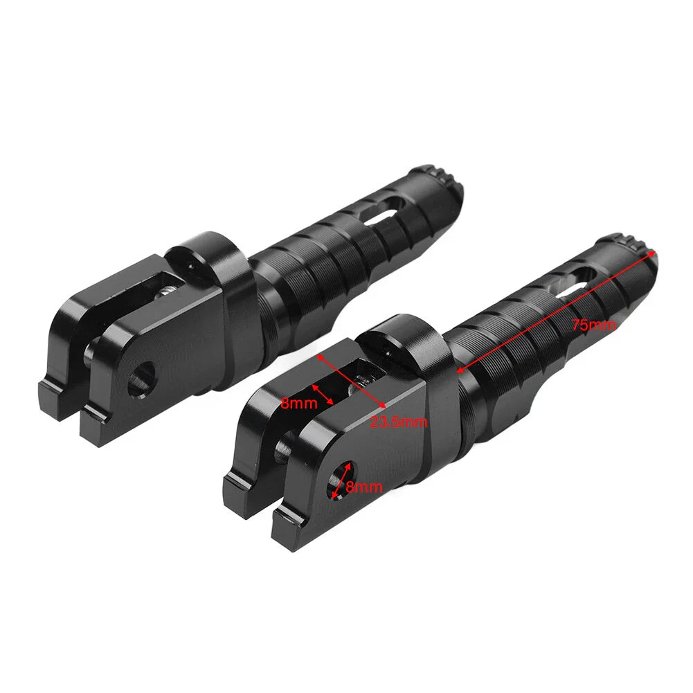 Front Footrests Pegs for Benelli Leoncino 500, 800 & Brixton Crossfire 500