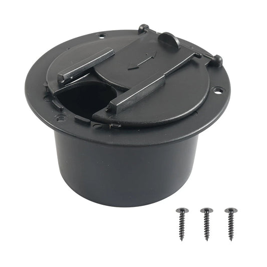 Round Electric Power Cord Cable Hatch Cover for Universal RV Camper Trailer