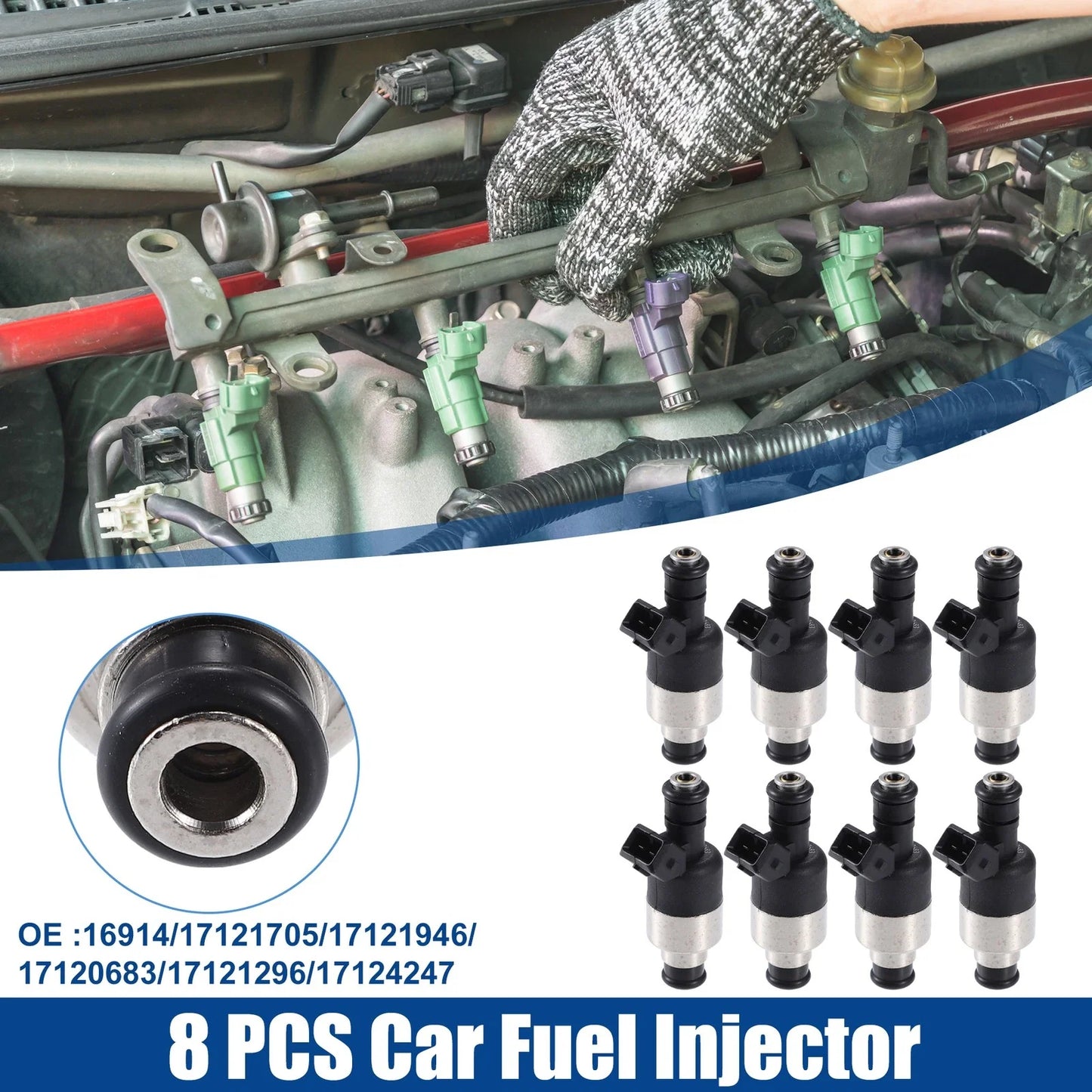 8 Pcs Fuel Injector Nozzles for Chevrolet Lumina APV 3.8L (1990-1996)